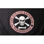 Pirate Republic Pink Circle 3'x 5' Flag