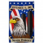Never Forget 911 Eagle 3'x 5' Flag