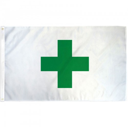 OPEN GREEN 3'X 5' FLAG POLY 