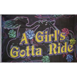 A Girl's Gotta Ride 3'x 5' Flag
