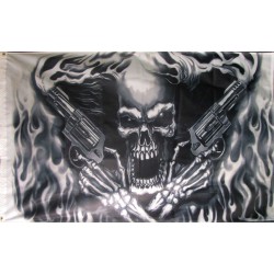 Skull Guns & Flames 3'x 5' Pirate Flag