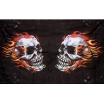 Flaming Skulls 3'x 5' Flag