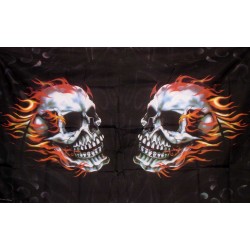 Flaming Skulls 3'x 5' Flag