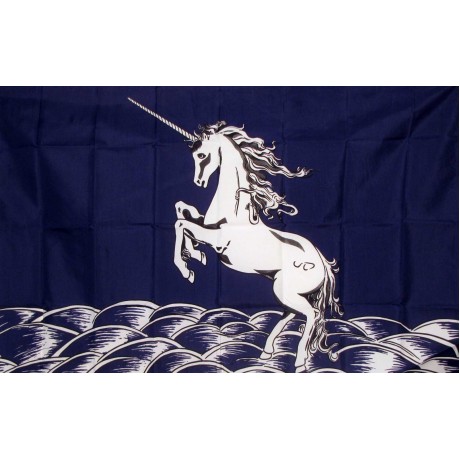 Unicorn Blue 3'x 5' Novelty Flag