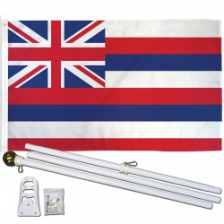 Hawaii State 2' x 3' Polyester Flag, Pole and Mount