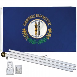 Kentucky State 2' x 3' Polyester Flag, Pole and Mount