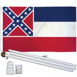 Mississippi State 2' x 3' Polyester Flag, Pole and Mount