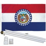 Missouri State 2' x 3' Polyester Flag, Pole and Mount