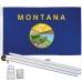 Montana State 2' x 3' Polyester Flag, Pole and Mount