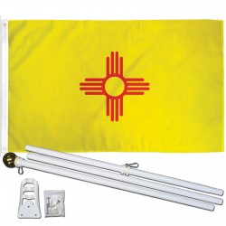 New Mexico State 2' x 3' Polyester Flag, Pole and Mount