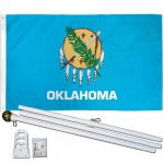 Oklahoma State 2' x 3' Polyester Flag, Pole and Mount