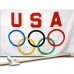 USA OLYMPICS 3' x 5'  Flag, Pole And Mount.