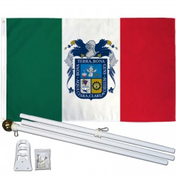Aguascalientes Mexico State 3' x 5' Polyester Flag, Pole and Mount