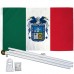 Aguascalientes Mexico State 3' x 5' Polyester Flag, Pole and Mount