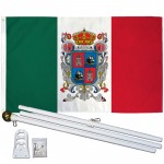 Campeche Mexico State 3' x 5' Polyester Flag, Pole and Mount