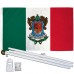 Mexico State 3' x 5' Polyester Flag, Pole and Mount