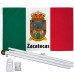 Zacatecas Mexico State 3' x 5' Polyester Flag, Pole and Mount