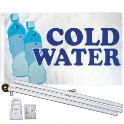 Cold Water 3' x 5' Polyester Flag, Pole and Mount
