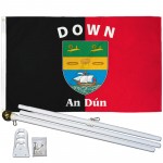 Down Ireland County 3' x 5' Polyester Flag, Pole and Mount