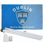 Dublin Ireland County 3' x 5' Polyester Flag, Pole and Mount