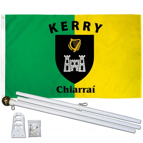 Kerry Ireland County 3' x 5' Polyester Flag, Pole and Mount