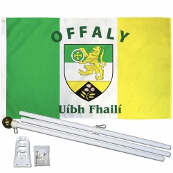 Offaly Ireland County 3' x 5' Polyester Flag, Pole and Mount