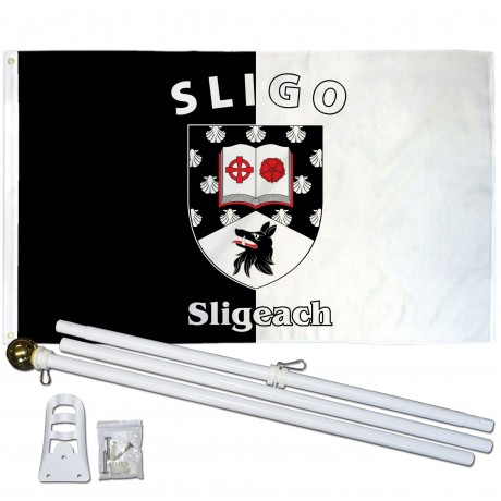Sligo Ireland County 3' x 5' Polyester Flag, Pole and Mount