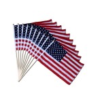 10 pack of 12" x 18" USA Stick Flag