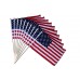 10 pack of 12" x 18" USA Stick Flag