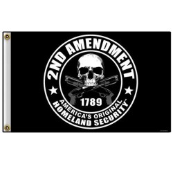 Skull 2nd Amendment 3'x 5' Flag