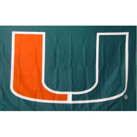 Miami Hurricanes Green 3'x 5' College Flag