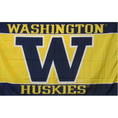 Washington Huskies Gold 3'x 5' College Flag