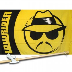 LOWRIDER 3' x 5'  Flag, Pole And Mount.