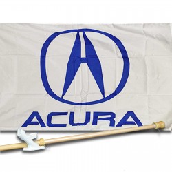 ACURA  2 1/2' X 3 1/2'   Flag, Pole And Mount.