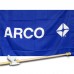 ARCO GAS OIL 2 1/2' X 3 1/2'   Flag, Pole And Mount.