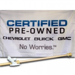 CHEVROLET BUICK GMC CPO 2 1/2' X 3 1/2'   Flag, Pole And Mount.