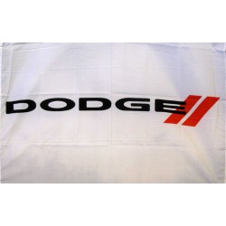 Dodge White Logo Car Lot Flag