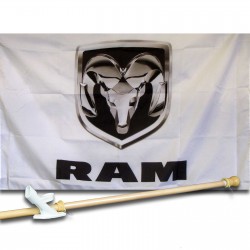 RAM  2 1/2' X 3 1/2'   Flag, Pole And Mount.