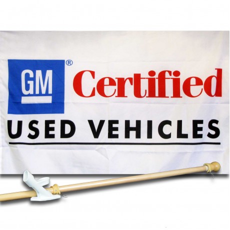 GM CERT USED VEHICLES  2 1/2' X 3 1/2'   Flag, Pole And Mount.