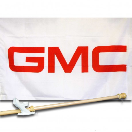 GMC  2 1/2' X 3 1/2'   Flag, Pole And Mount.