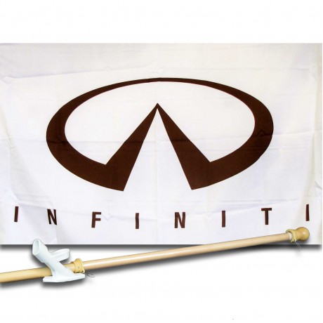 IN FINITI  2 1/2' X 3 1/2'   Flag, Pole And Mount.