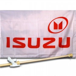 ISUZU  2 1/2' X 3 1/2'   Flag, Pole And Mount.