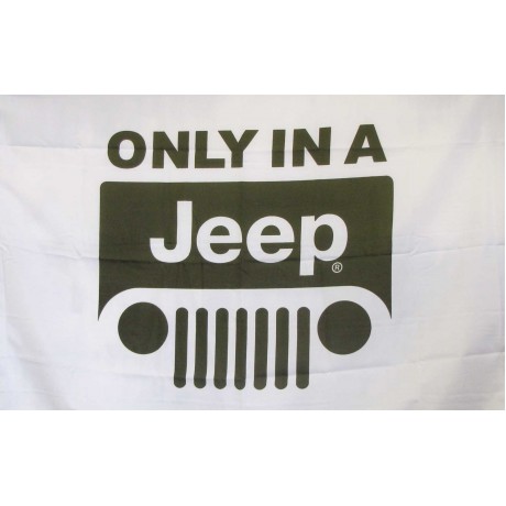 Only In A Jeep Car Lot Flag