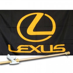 LEXUS  2 1/2' X 3 1/2'   Flag, Pole And Mount.