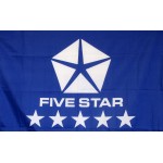 Five Star Blue Logo Car Lot Flag