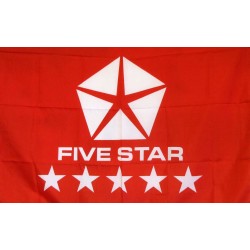 Five Star Red Logo Car Lot Flag