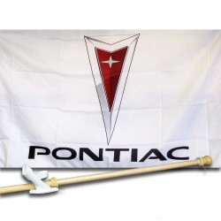 PONTIAC  2 1/2' X 3 1/2'   Flag, Pole And Mount.