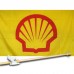SHELL GAS OIL 2 1/2' X 3 1/2'   Flag, Pole And Mount.