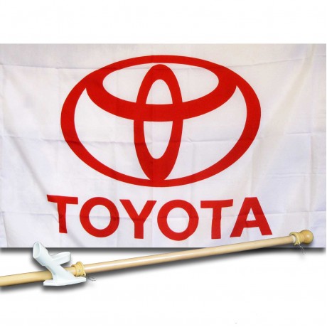 TOYOTA  2 1/2' X 3 1/2'   Flag, Pole And Mount.