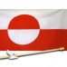 Greenland 3'x 5' Polyester Flag, Pole and Mount